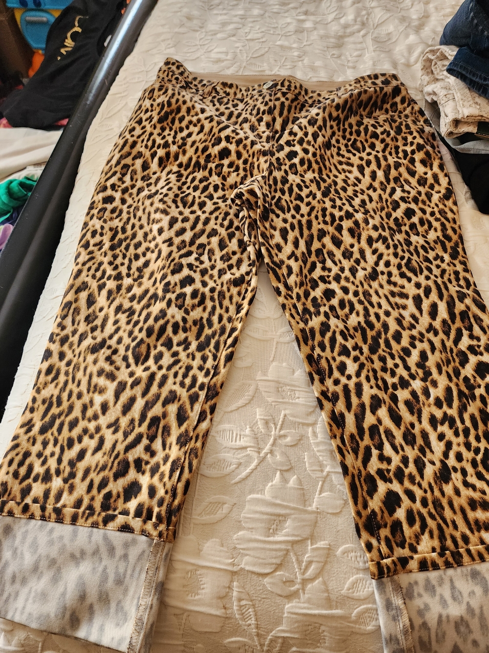 wild fable Leopard Print Capri Pants - Brown & Black